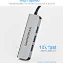 IM INNOMAX Aluminum, USB C to USB Hub, Multiport USB 3.0 Adapter with 4 USB 3.0 Ports for All Computers: MacBook, iPad Pro, Windows Laptops, comuter to Connect Flash Drive, HDD, Printer, Mouse etc