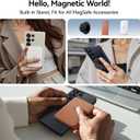 CASEKOO Patented 360 Spin Magnetic Stand for Samsung Galaxy S25 Ultra Case [18FT Military Drop Protection] [Compatible with MagSafe] Translucent Slim S25 Ultra Case 6.9'' 2025, Translucent White