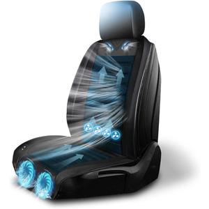 Cooling Car Seat Cover Front Seat,Ventilated Car Seat Cooling Pad with 30-Air-Outlets,Cooling Car Seat Cushion with 3-Speed Modes,Seat Coolers Universal Fit for 12V Car SUV (Black)
