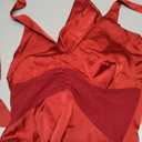 RIHOAS Women's Wedding Guest Formal Dress Sleeveless V Neck Summer Halter Backless Ruched Cocktail Maxi Dresses Evening Red M