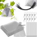 25 Pcs Fruit Protection Wire Mesh Bags 6 x 8 Inch Fruit Bags with Clips and Ties for Fruit Trees Netting Cover Bags Mesh Fruit Protectors for Vegetables Tomato Apple Mango Berry Roots Pl
