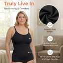 SHAPERMINT Womens Tops - Scoop Neck Cami Body Shaper for Women, Shapewear Tummy Control, Camisole Tank Tops for Women (Black, L)