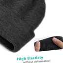 5 x Rosoz Beanie for Men Women Winter Hats Reversible Soft Warm Cuffed Beanie Knitted Skull Cap Unisex (Black/Dark Grey)