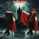 Kids Deluxe Vampire Costume Boys for Halloween Costumes Set Party Favors Outfit with Accessories (XXL)