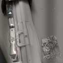 Pawtners Retractable Baby Gates Extra Wide, 41" Tall Extends up to 120" Wide, Dog Gate Indoor with Cat Door for Stairs, Pet Gate with Support Rods for Doorways Hallways Indoor & Outdoor-White