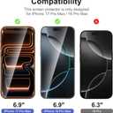 NEW'C 3 Pack Designed for iPhone 17 Pro Max, iPhone 16 Pro Max Screen Protector (6.9 inches), Enhanced Tempered Glass Protection with easy installation tool included,Case Friendly Ultra Resistant