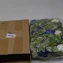 Riceshoot 4 Pack 26 ft Artificial Eucalyptus Vines Garland with Flowers Fake Floral Flower Garland Rose Wreath for Wedding Party Arch Table Decor Backdrop Decorations (Blue and White)