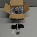 Decobasics 1/2" Overlay Matte Black Cabinet Hinges (5 Pair -10 Pcs) Self Closing Bath & Kitchen Cabinet Hinges Black Flush Mount w/Door Bumpers & Upgraded Screws Black