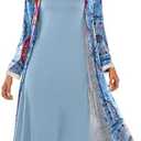 Ekouaer Women's Sexy Nightgown with Robes Set 1 Piece Lace Full Length Knit Soft Nightwear Lightweight Bathrobes  Size S