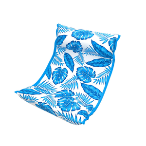Jasonwell Water Hammock Pool Floats - Fabric Inflatable Pool Hammock Float Floaties 4 in 1 (Saddle Lounge Chair Drifter) Lake Beach Floating Loungers Swimming Pool Rafts Toys for Adults, Blue tropical, Large