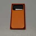 SHIELDON Genuine Leather Case for iPhone 17 Pro Max 6.9" 2025 | Compatible with Magsafe, Updated Camera Button, Magnetic Wireless Charging, Anti-Scratch, Shockproof, Protective Phone Cover - Orange