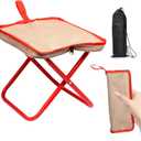 Camping Stool,Mountaineering and Hiking Portable Stools 13.5 Portable Folding Stools for Outdoor Gardening and Beach Hiking Fishing,Foot Stool with Carry Bag to 330LB (13.5 inch)