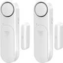 Window and Door Alarm When Opened (2 Pack) for Kids Safety/Home Security, Sliding Glass Front Door Opening Sensor Alarms for Dementia, 120dB Burglar Alert, Ideal for Business, Garage, Apartment, White