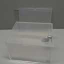 Uniclife Tall Acrylic Donation Box for Fundraising, Clear Suggestion Box with Slot and Lock, Ballot Boxs with Sign Holder, Plastic Storage Container for Voting Charity Tip Collection, 6.7" x 5" x 8" (1 Pack)