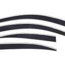 Auto Ventshade [AVS] Low Profile Rain Guards for 2006 - 2013 Lexus IS250/IS350 | Window Vent Visors, 4 pcs. - Smoke w/Chrome Trim | 794008