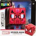 Rubiks Cube, Spider-Man Cuber, Marvel Collectible Fidget Toy & Desk Decor, Problem-Solving Brain Teaser, Classic Color-Matching Puzzle, Sensory Puzzle, Stocking Stuffers for Ages 8 & Up
