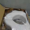 Drive Medical 2-in-1 Raised Toilet Seat with Removable Padded Arms - Elevated Bathroom Safety Support - Secure Locking Attachment - Easy Height Assistance - Durable Construction, Standard Toilets