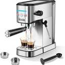 20Bar Espresso Machine, With Milk Frother Steam Wand, 1000ML Removable Water Tank, Ideal for Cappuccino, Latte and Espresso, for Home Use, Silver