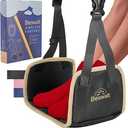 Portable Aeroplane Foot Hammock for Airplane Travel with Memory Foam and Hardboard for No Feet or Legs, Accessories for Long Flight Travel to Relax Feet Overseas