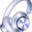 Wentronic Wireless Active Noise Cancelling Over Ear Headphones High Sound Quality 6 EQ Music Mode Headphones with Soft Ear Cushion - Blue