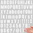 Qilery 32 Sheets 1 Inch Letter and Number Stickers Self Adhesive Vinyl Letters Alphabet Stickers Big Font Letters Number Tags for School Classroom Home Mailbox Decor (White)