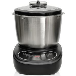 7L Electric Dough Mixer for Bread and Pizza Dough, Dough Maker Featuring a Ferment Function.304 Stainless Steel Whisk and a Top Small Window for Easy Add Water and Seasoning(Black