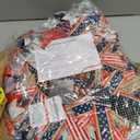 250th Anniversary Patriotic Wreath - 18 Inch Front Door Decor with Wooden Eagle Pattern & Red White Blue Ribbon (Glued on Fabric Base), Handcrafted for 4th of July Independence Day