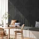 Art3d 12-Pack Drop Ceiling Tiles 2x2 FT, PVC 3D Textured Panels for Interior Wall Decor Living Room Bedroom Office, 24x24 Inch, Black