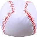 Colorful House Stuffed Animal Storage Bean Bag Chair for Kids and Adults, Lightweight Bean Storage Bag Cover for Organizing Blankets Clothes (26 inches, Baseball)