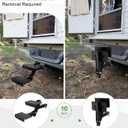 Hitch Step 2 Inch Receiver for SUV Truck RV, Heavy Duty 2 Step Dog Stairs with Adjustable Height, Foldable Dog Stairs & Dog Car Steps, Universal Trailer Hitch Step & Tow Hitch Step