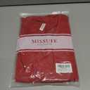 Missufe Women's V Neck Ruffle Short Sleeve Bodycon Summer Casual T Shirt Dress (S)