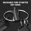 Keychain Lighter, Permanent Match, Permanent Match Keychains, Reusable Fire Starter Key Ring, Hidden Forever Lighter Keychain, For Outdoor Survival Gift for Men, Mini Waterproof Lighters
