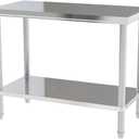 Stainless Steel Table Prep & Work 20 x 32 Inches, NSF Commercial Heavy Duty Table with Undershelf and Galvanized Legs for Restaurant, Home and Hotel