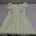 GRACE KARIN Summer Dresses for Girls Ruffled Round Neck Double Ruffle Sleeves A-line Casual Party Dress, Sage Green, 8Y