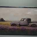 Rustic Truck Wall Art Farmhouse Lavender Barn Pictures Wall Decor Country Large Master Over Above Bed Canvas Prints Horizontal Modern Artwork Painting Home Office Decorations For Bedroom 30"x60"