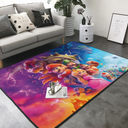 Retro Game Area Rug - Popular Game Characters Rug Colorful Cartoon Game Character Graffiti Carpet for Kids Room Nursery Teen Room Playroom Bedroom - Durable and Stylish Floor Mat 5' x 7'