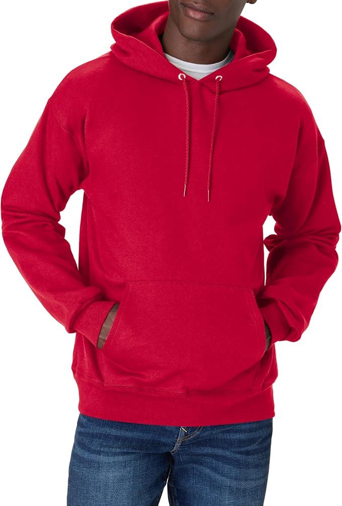 Hanes Men's Ultimate Sweatshirt, Heavyweight Fleece Hoodie, Cotton Sweatshirt for Men (Maroon), L
