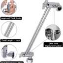 NearMoon Adjustable Shower Arm Universal Connection, Extension Arm, Adjust Angle to Upgrade Shower Experience, Easy to Install, Anti-leak (11 Inch, Chrome Finish)