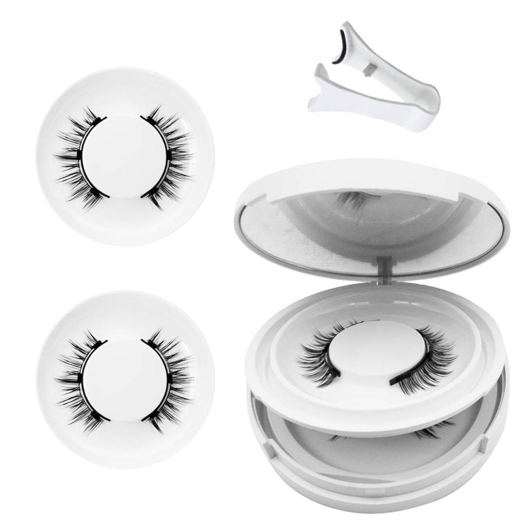Magnetic Lashes,Magnetic Eyelashes with Applicator Reusable Eyelashes Magnet Lashes Kit Natural Look without Eyeliner(Natural+Natural)