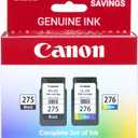 Canon PG-275 / CL-276 Genuine Ink Value Pack (2 Cartridges), Compatible with TS3520/ 3522/ 4722/ 3720/ 3722, TR4720