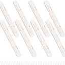 AHANDMAKER 8Pcs Pull Out Rail for Baskets or Bins Cabinets Adhesive Sliders Plastic Drawer Rails Side Mounted Tracks Guides Kit White Drawer Slides Storage and Organization Accessories for Cabinet