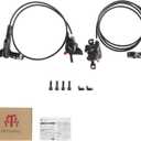 MT200 MTB Hydraulic Disc Brakes Set Left Front 800mm Right Rear 1550mm Mountain Bike Hydraulic Brake Mountain Bike Bicycle Disc Brake 2 Piston
