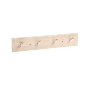 Iris Hantverk Birch Wood Wall Rack with 4 Hooks