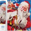 DIAMOND DOTZ Santa's Secret Diamond Painting Kits for Adults - Diamond Art Kits a Relaxing Creative Craft Kit with Dotz Gems 32.3x22.4