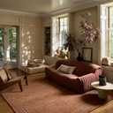 Loloi Leanne Ford Craven Collection CVN-02 Spice/Rose 2'-3" x 3'-9" Accent Rug Geometrical, Patterned, Neutral, Entryway, Mudroom, Bathroom, and Kitchen