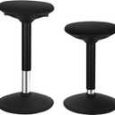 Standing Desk Balance Wobble Stools, Height Adjustable 22-32 Inch for Office and Classroom, Anti-Fatigue Standing Chairs, Ergonomic Stools with Anti-Slip Round Bottom, Black