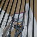 Babelio 29.7-46.5" No Bottom Bar Baby/Dog Gate for Stairs, House and Doorways, Auto Close Safety Pet Gates with Large Walk Thru Door, Hardware Mount, Black