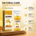 Beeswax Wood Polish Spray, Beeswax Essential Oil Wax for Furniture & Floor Cleaning, Restores Shine, Protects and Conditions Wood Surfaces