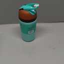 Owala Kids Flip Insulated Stainless-Steel Water Bottle with Straw and Locking Lid, 14-Ounce, Brown/Teal (Mint Chocolate Chip)