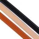FAN&LOUIS Brown Belt Women, Skinny Waist Belt Ladies Adjustable Black Leather Belt with Gold Buckle for Dress,Jeans,and Coats (Beige, S)